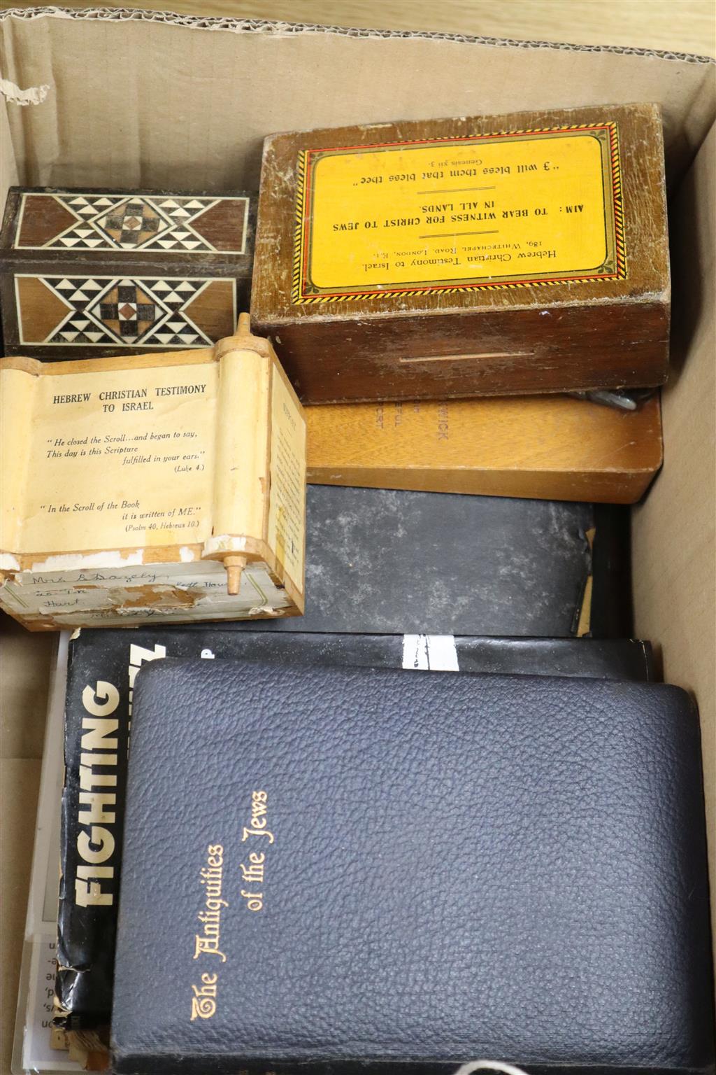 A Judaica scrapbook and related items